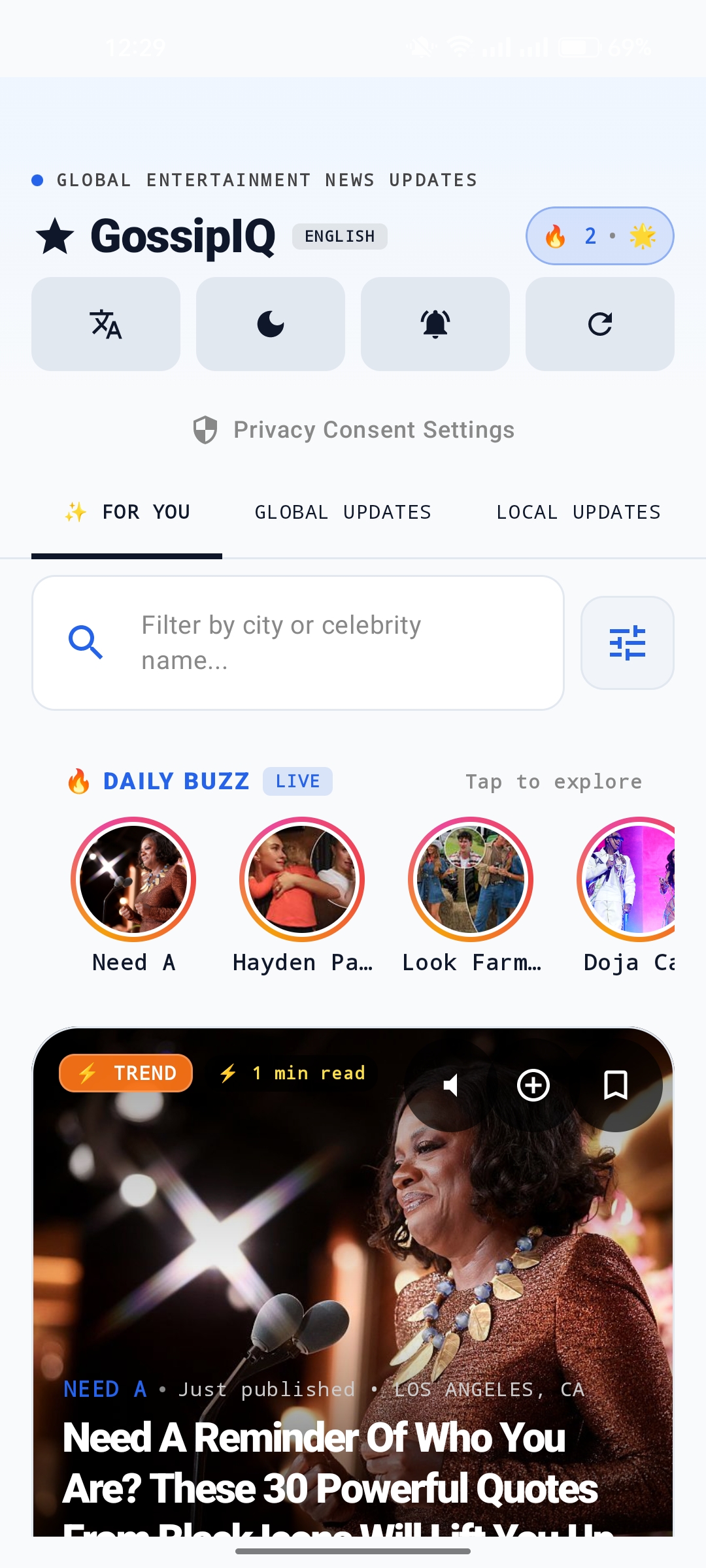 GossipIQ App Screenshot